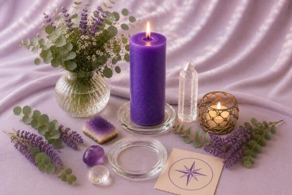 Kerzen - Ritual Violett – Erleuchtung, Inspiration und Spiritualität – Bild 3