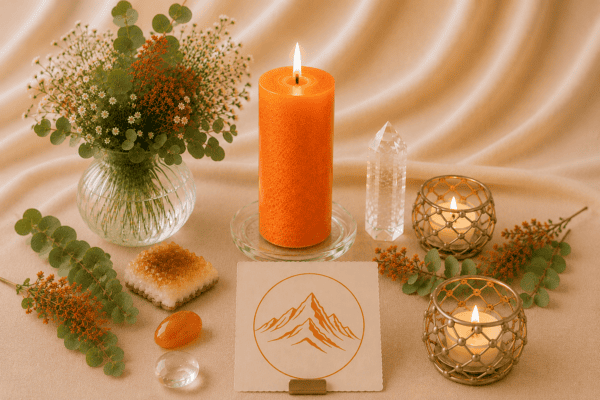 Kerzen-Ritual Orange - Selbstvertrauen, Kraft, Stärke
