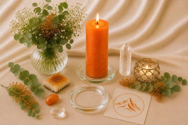 Kerzen-Ritual Orange - Selbstvertrauen, Kraft, Stärke – Bild 3
