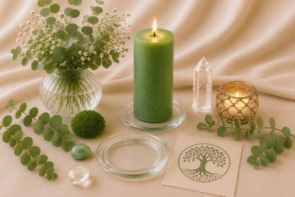 Kerzen-Ritual Grün - Hoffnung, Gesundheit, Heilung – Bild 3