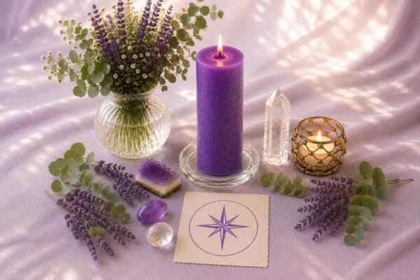 Kerzen - Ritual Violett – Erleuchtung, Inspiration und Spiritualität – Bild 2